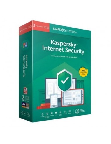 Antivirus kaspersky internet security 2020 - 3 dispositivos - 1 año - no cd