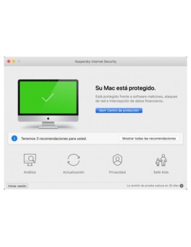 Antivirus kaspersky internet security 2020 - 3 dispositivos - 1 año - no cd