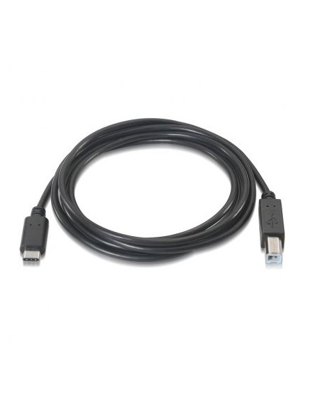 Cable usb 2.0 impresora aisens a107-0054 - conectores usb tipo-c macho/ usb-b macho - 2m - negro