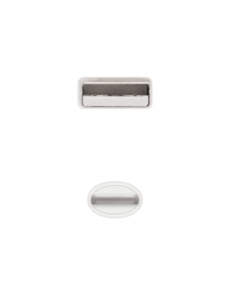 Cable lightning a usb 2.0 nanocable 10.10.0402 - conectores lightning macho/ usb tipo a macho - 2m - blanco