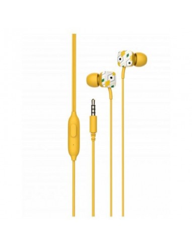 Auriculares intrauditivos spc hype amarillo - micrófono integrado - botón multifuncion - cable 1.2m - jack 3.5mm