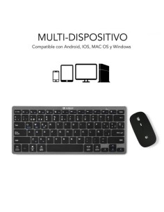 Teclado y ratón subblim oco002 dynamic compact grey -... 2