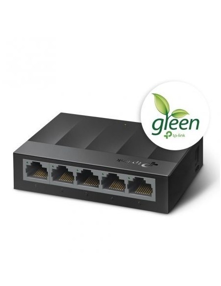 Switch tp-link ls1005g - 5 puertos rj45 10/100/1000 - negociación automatica - carcasa de plástico - green tech para ahorro de 