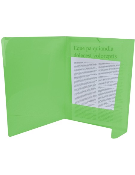 CI | Carpeta liderpapel gomas solapas 34963 polipropileno din a4 verde translucido