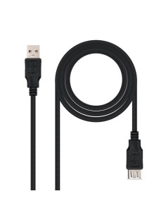 Cable alargador usb 2.0 nanocable 10.01.0203-bk -...