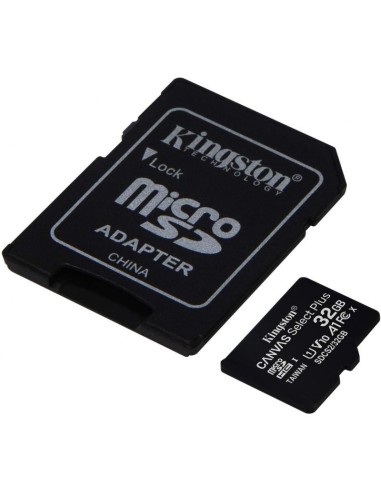 Tarjeta microsd hc 32gb + adaptador kingston...