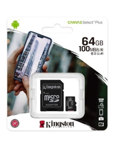 Tarjeta microsd xc 64gb + adaptador kingston...