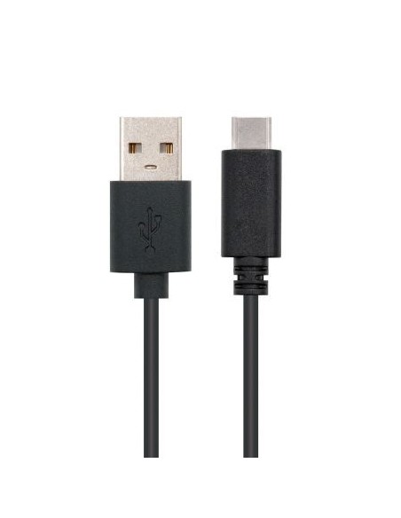 Cable usb 2.0 nanocable 10.01.2101 - conectores usb tipo-c/m-a/m - 3a - 1.0m - negro