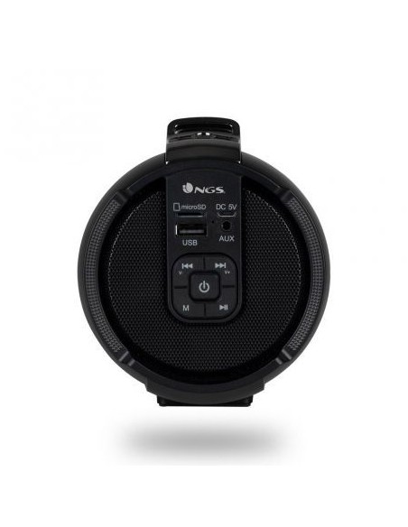 Altavoz bluetooth ngs roller tempo black - bt 5.0 tws - 20w - usb - micro sd - aux - bat 1500mah - correa para el hombro