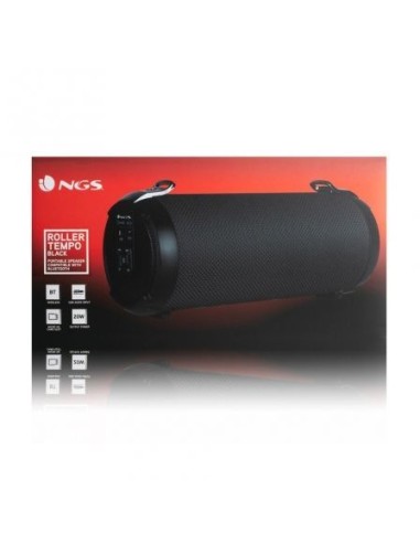 Altavoz bluetooth ngs roller tempo black - bt 5.0 tws - 20w - usb - micro sd - aux - bat 1500mah - correa para el hombro
