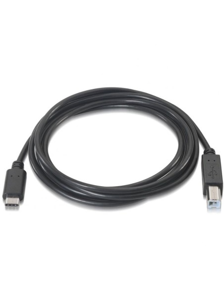 Cable usb 2.0 impresora aisens a107-0053 - conectores usb tipo-c macho/ usb tipo b macho - 1m - negro