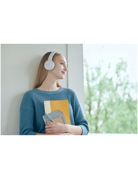 Auriculares bluetooth sony ch510 blancos - bt5.0 - drivers 30mm - compatible asistentes de voz - usb tipo-c - función manos 