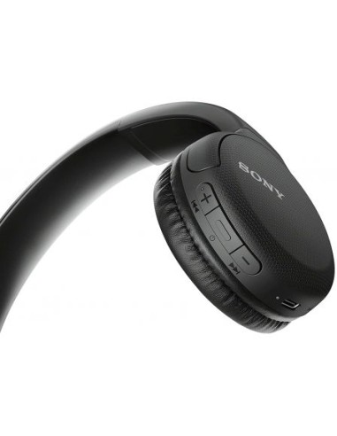 Auriculares bluetooth sony ch510 negros - bt5.0 - drivers 30mm - compatible asistentes de voz - usb tipo-c - función manos 