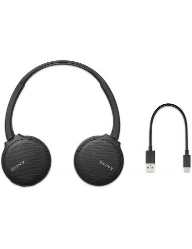 Auriculares bluetooth sony ch510 negros - bt5.0 - drivers 30mm - compatible asistentes de voz - usb tipo-c - función manos 