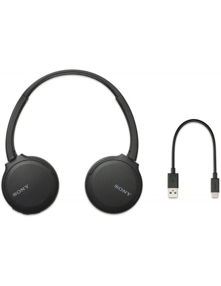 Auriculares bluetooth sony ch510 negros - bt5.0 - drivers 30mm - compatible asistentes de voz - usb tipo-c - función manos 