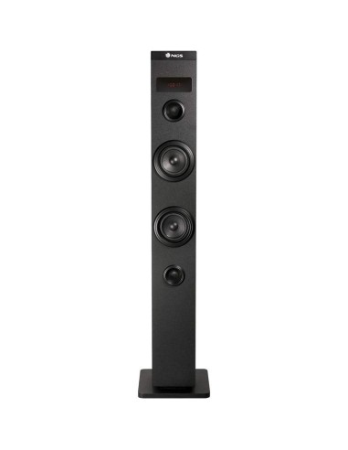 Torre de sonido ngs sky charm - 50w - bt - fm - usb/aux in/optica - pantalla led - carcasa madera - mando a distancia