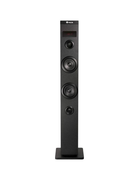 Torre de sonido ngs sky charm - 50w - bt - fm - usb/aux in/optica - pantalla led - carcasa madera - mando a distancia