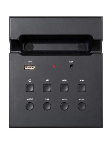 Torre de sonido ngs sky charm - 50w - bt - fm - usb/aux in/optica - pantalla led - carcasa madera - mando a distancia