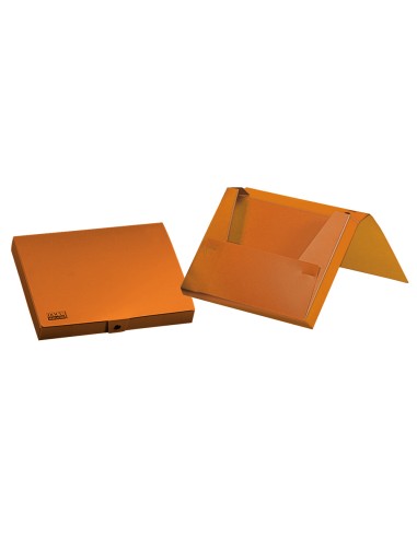 CI | Carpeta liderpapel portadocumentos gomas polipropileno din a4 naranja fluor lomo 25 mm