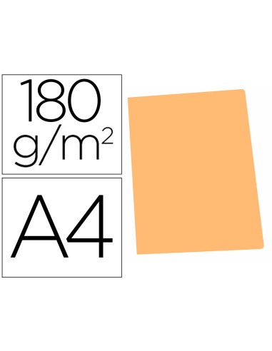 CI | Subcarpeta cartulina gio din a4 naranja pastel 180 g/m2