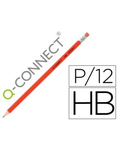 CI | Lapices de grafito q-connect hexagonal con goma n.2 hb