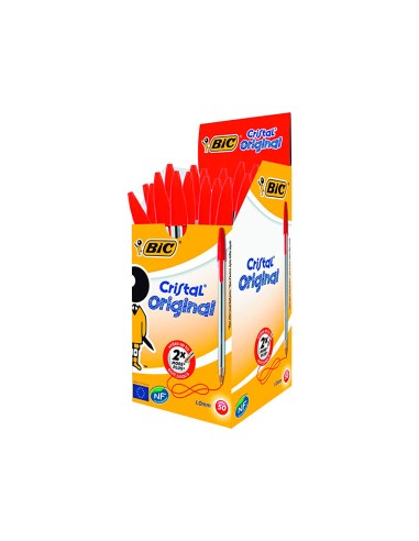 CI | Boligrafo bic cristal rojo -unidad