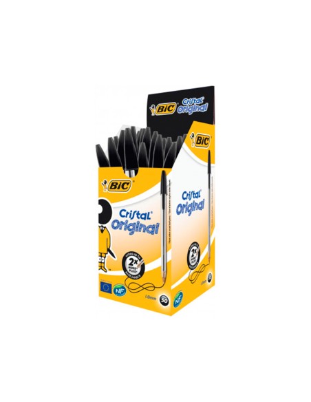 CI | Boligrafo bic cristal negro -unidad