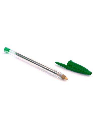 CI | Boligrafo bic cristal verde -unidad