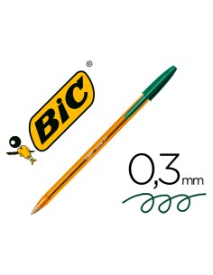 CI | Boligrafo bic cristal punta fina verde