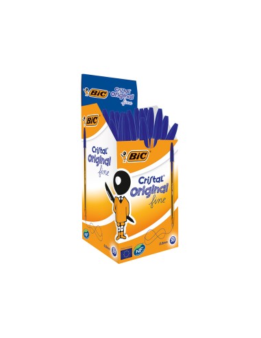 CI | Boligrafo bic cristal punta fina azul