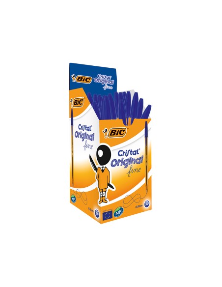 CI | Boligrafo bic cristal punta fina azul