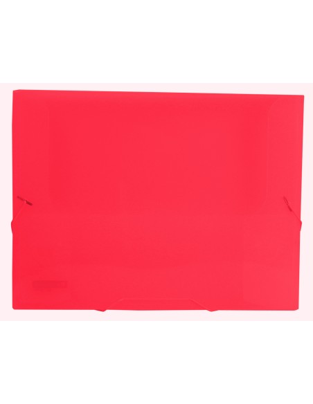 CI | Carpeta liderpapel portadocumentos gomas 36930 polipropileno din a4 roja transparente -lomo 25 mm