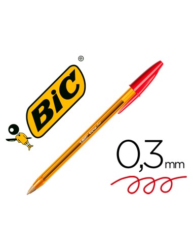 CI | Boligrafo bic cristal punta fina rojo