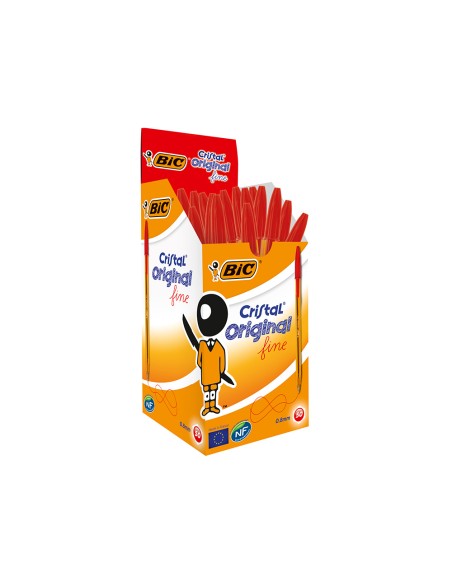 CI | Boligrafo bic cristal punta fina rojo
