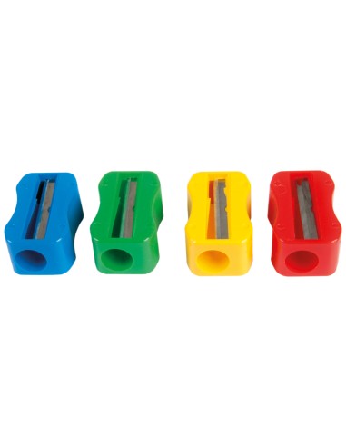 CI | Sacapuntas m+r de plastico 1 uso sin tornillo forma rectangular ergonomica