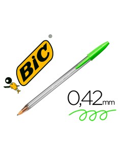 CI | Boligrafo bic cristal fun verde lima punta 1,6 mm