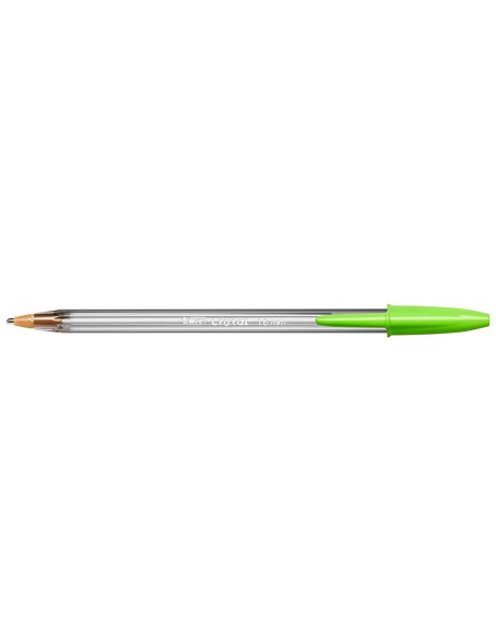 CI | Boligrafo bic cristal fun verde lima punta 1,6 mm