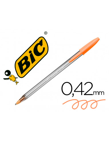 CI | Boligrafo bic cristal fun naranja punta 1,6 mm