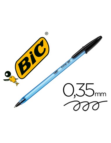 CI | Boligrafo bic cristal soft negro punta de 1,2 mm