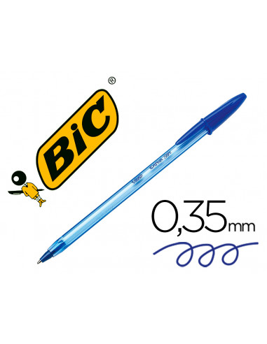 CI | Boligrafo bic cristal soft azul punta de 1,2 mm