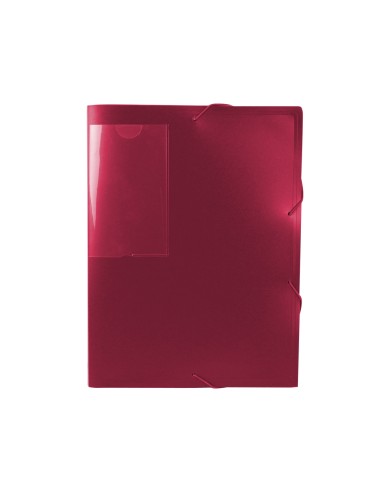 CI | Carpeta liderpapel portadocumentos gomas 36990 polipropileno din a4 roja -lomo 25 mm -2 disketteras