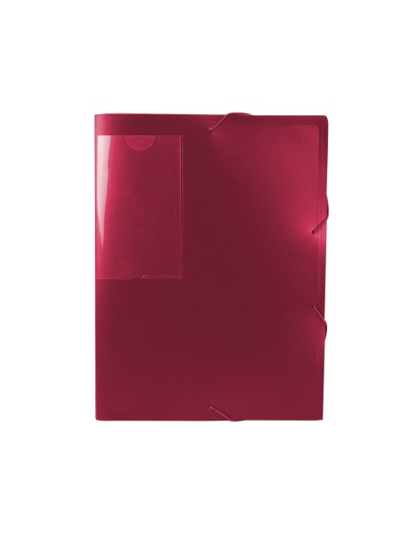 CI | Carpeta liderpapel portadocumentos gomas 36990 polipropileno din a4 roja -lomo 25 mm -2 disketteras