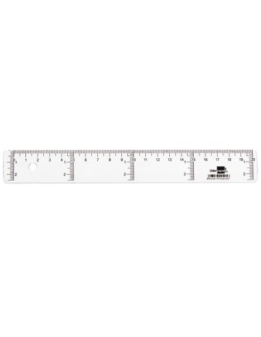 CI | Regla liderpapel 20 cm plastico cristal
