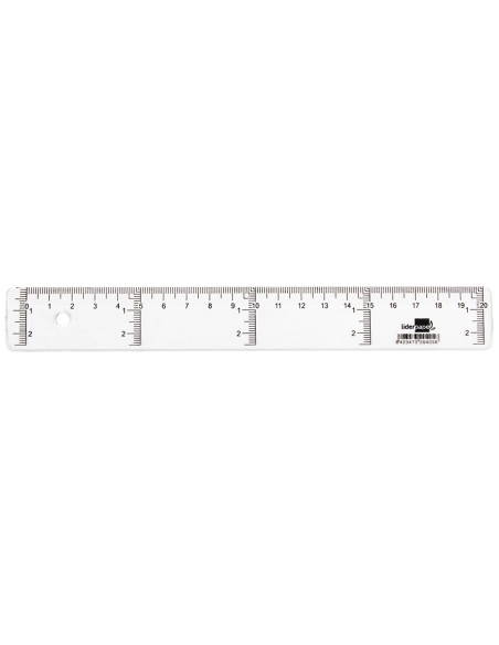 CI | Regla liderpapel 20 cm plastico cristal