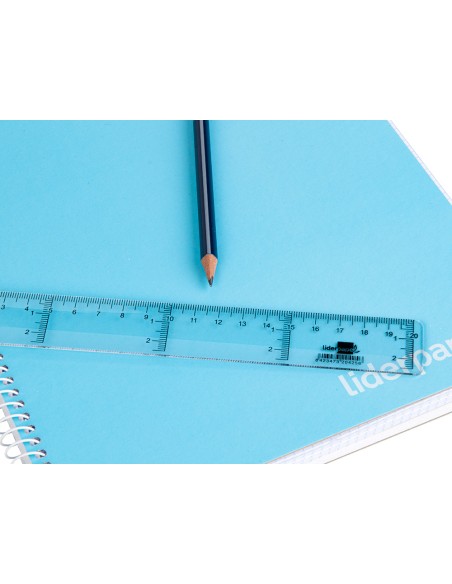 CI | Regla liderpapel 20 cm plastico cristal