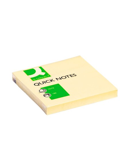 CI | Bloc de notas adhesivas quita y pon q-connect 76x76 mm con 100 hojas