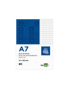 CI | Bloc notas liderpapel cuadro 4mm a7 80 hojas 60g/m2... 2