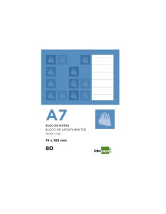 CI | Bloc notas liderpapel horizontal a7 80 hojas 60g/m2... 2