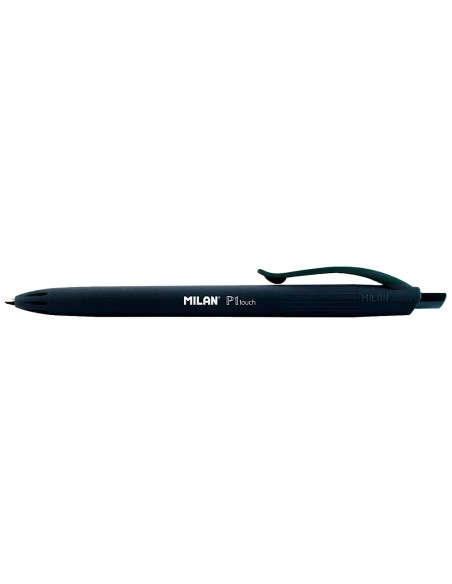 CI | Boligrafo milan p1 retractil 1 mm touch negro