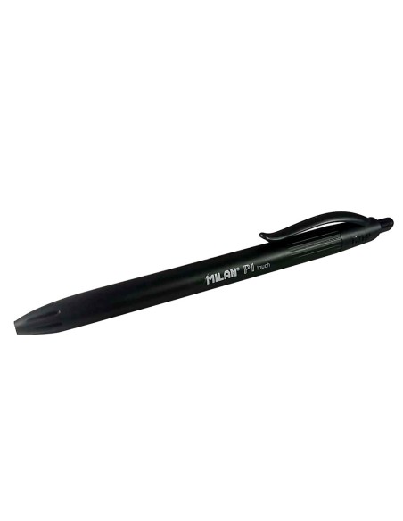 CI | Boligrafo milan p1 retractil 1 mm touch negro